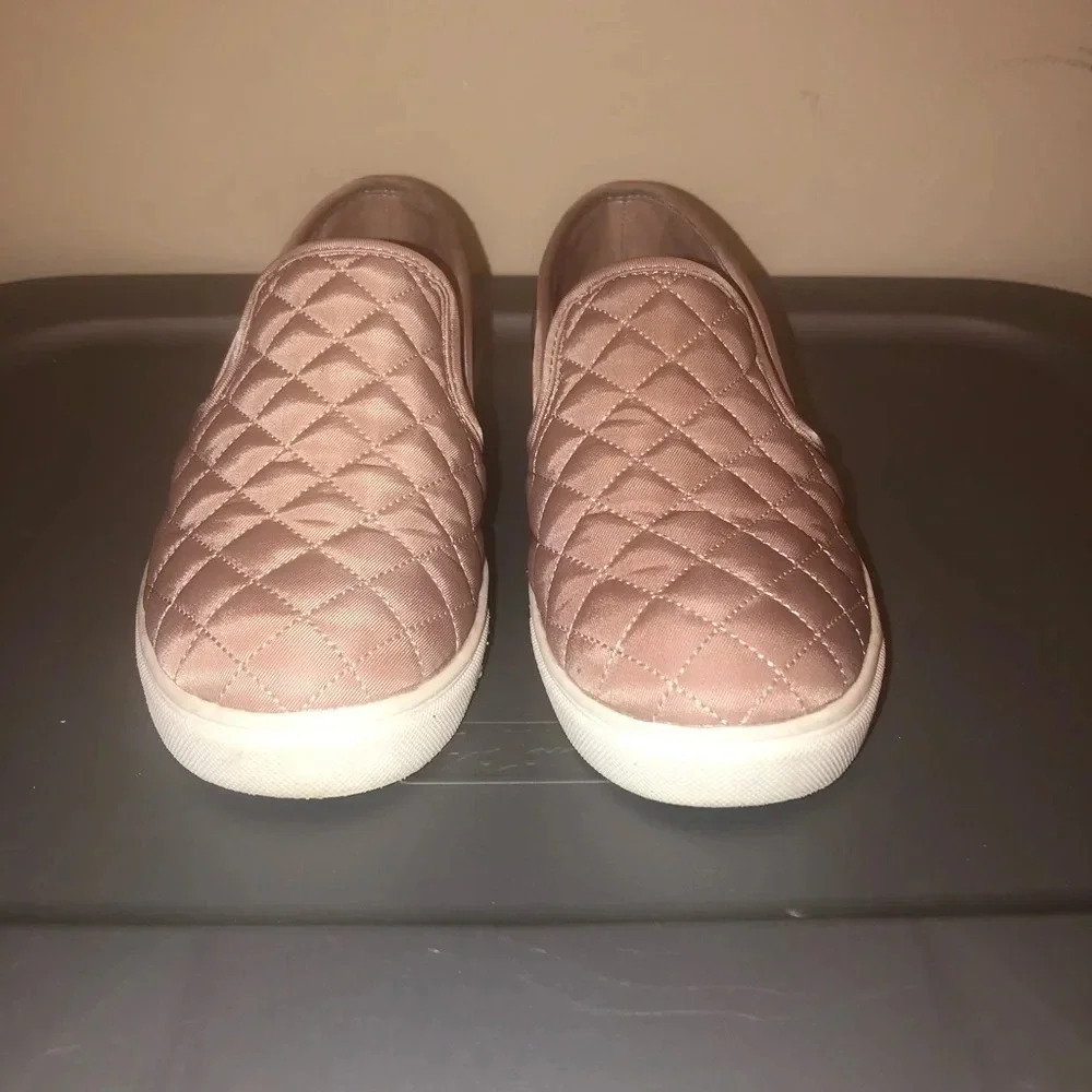 Madden Girl Quilted Slip-On Sneakers in Blush Pink